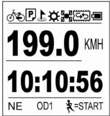 199.0 KMH 10:10:56 NE OD1 =START