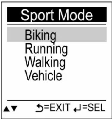 VarioTek GR-245 - Sportmodus einstellen - 1