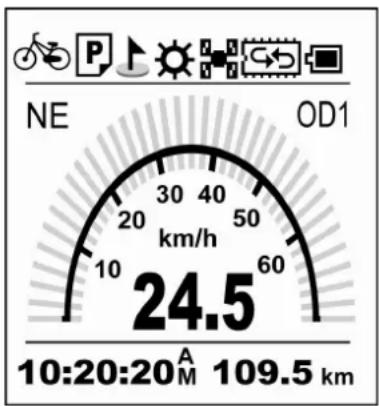 NE OD1 30 40 20 50 km/h 10 60 24.5 10:20:20A M 109.5 km