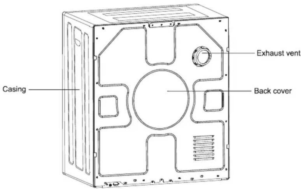 Casing Back cover Exhaust vent