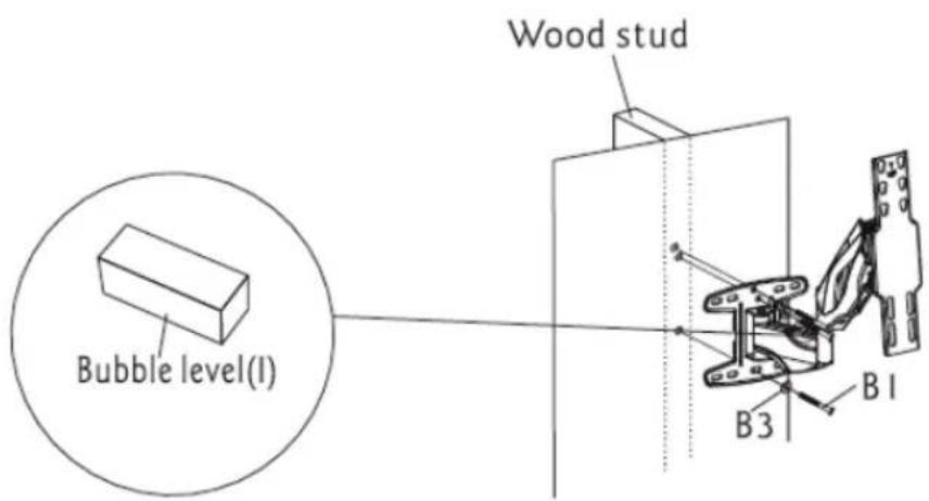 Bubble level(I) Wood stud B3 B1