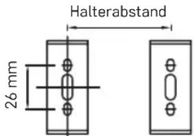 Halterabstand 26 mm