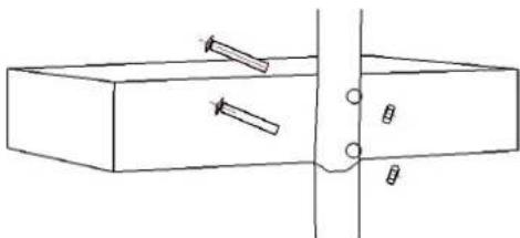 Diagram showing a rectangular block with two arrows indicating direction and a vertical line passing through it, labeled with angle θ.
