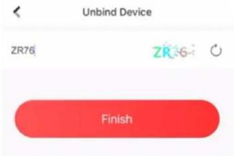 Unbind Device ZR76 ZR 6 Finish
