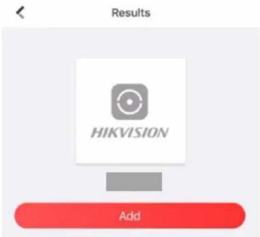 Results HIKVISION Add