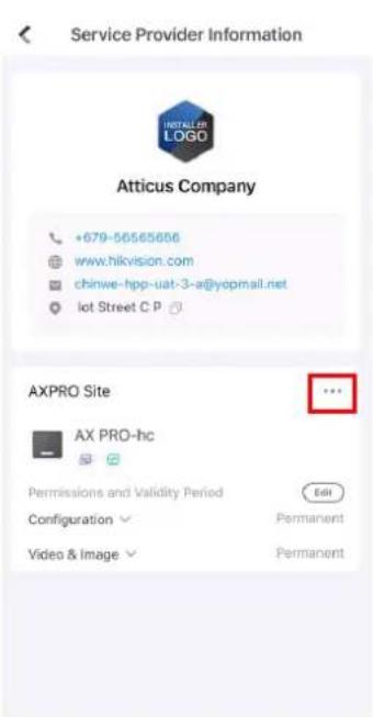Service Provider Information ATTICUS LOGO Atticus Company +679-56565656 www.hikvision.com chinwe-hpp-uat-3-a@yopmail.net lot Street C P AXPRO Site AX PRO-hc Permissions and Validity Period Configuration Video & Image Edit Permanent Permanent