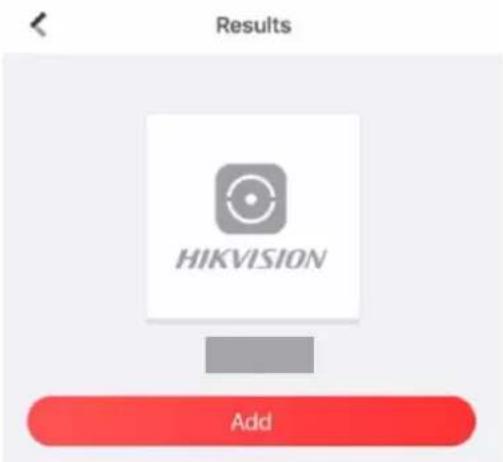 Results HIKVISION Add