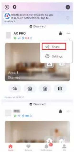 notification is not enabled so you at receive notifications. Tap to enable it. Disarmed AX PRO Share Settings Area 1 Disarmed Unlaked at 14:00:27 Disarmed