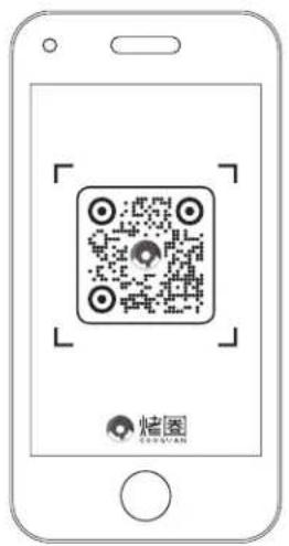QR-Code mit eingebettetem Logo und chinesischem Text '炫图' auf einem Smartphone-Bildschirm.