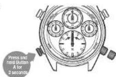 SEIKO 8A50 - Press Button A (for 2 seconds) until the seconds hand moves. - 2