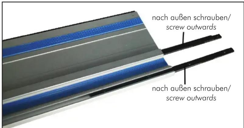 nach außen schrauben/ screw outwards nach außen schrauben/ screw outwards