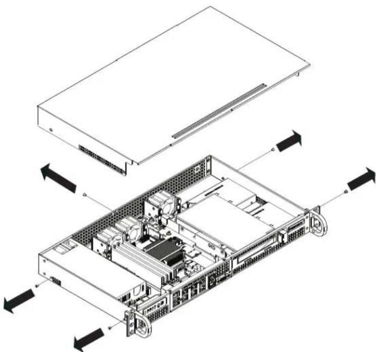 Supermicro SuperServer 5019A-FTN4 - Removing the Top Cover - 1