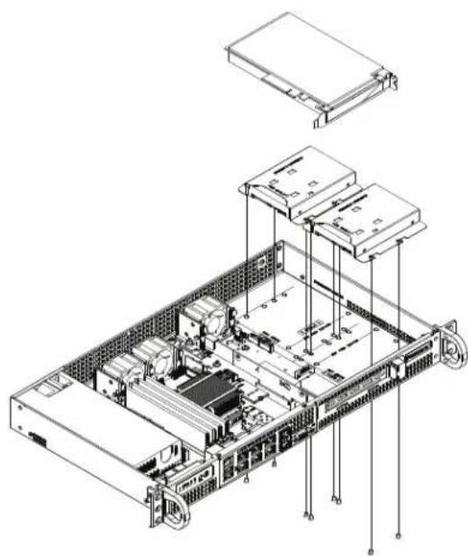 Supermicro SuperServer 5019A-FTN4 - Installing 2.5" Hard Drives - 1