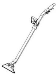 Line drawing of a vertical stand with handle and lever (no text or symbols)