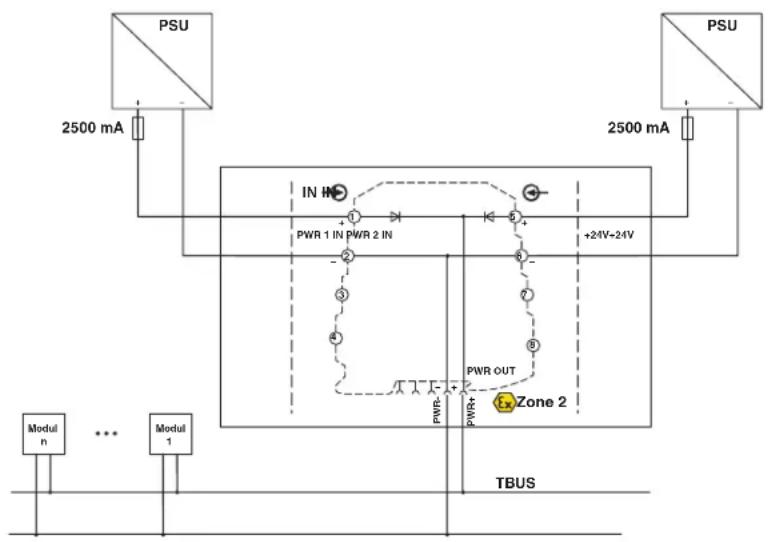 Phoenix Contact MINI MCR-2-RTD-UI - Einspeisung über eine Einspeiseklemme MINI MCR-SL-PTB... - 2