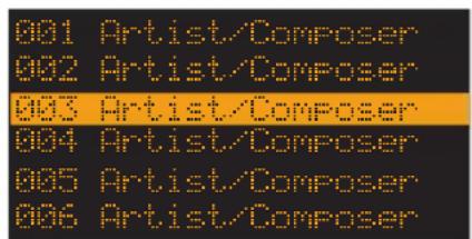 001 Artist/Composer 002 Artist/Composer 003 Artist/Composer 004 Artist/Composer 005 Artist/Composer 006 Artist/Composer