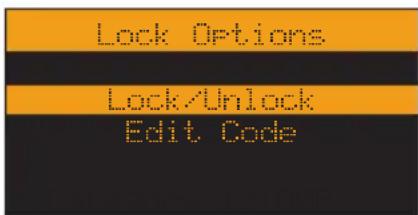 Lock Options Lock/Unlock Edit Code
