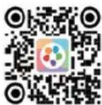 QR code with a colorful logo in the center, likely linking to a digital resource or website.