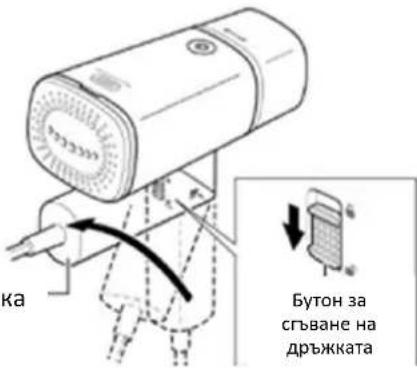 ка Бутон за сгъване на дръжката