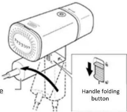 e Handle folding button