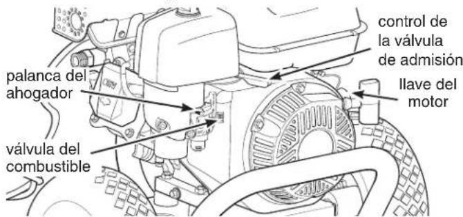 palanca del ahogador valvula del combustible control de la válvula de admisión llave del motor