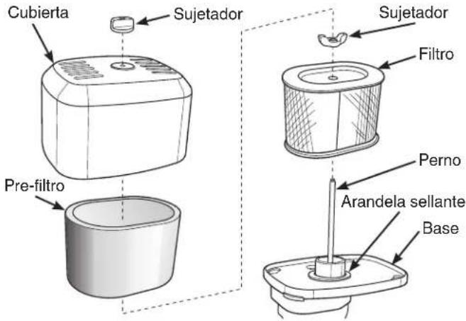 Cubierta Sujetador Pre-filtro Sujetador Filtro Perno Arandela sellante Base