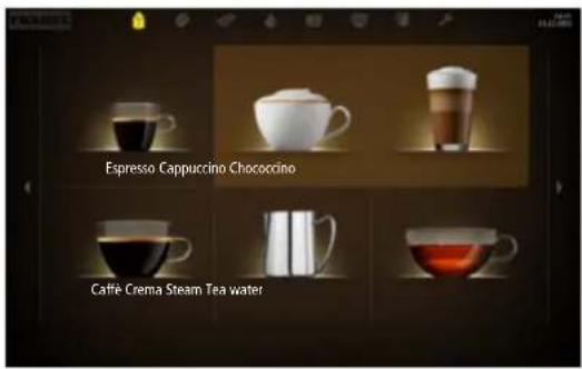 Espresso Cappuccino Chococcino Café-Crema Steam Tea water