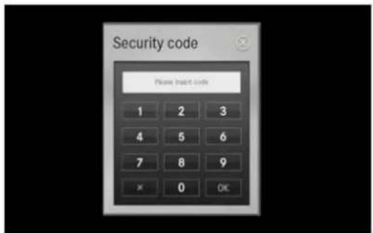 Security code Please insert code 1 2 3 4 5 6 7 8 9 × 0 OK