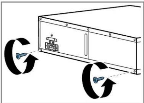 Diagram showing screw installation with two rotating wheels and a component labeled '盘' (chip)