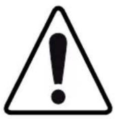 Warning symbol image with exclamation mark inside triangle