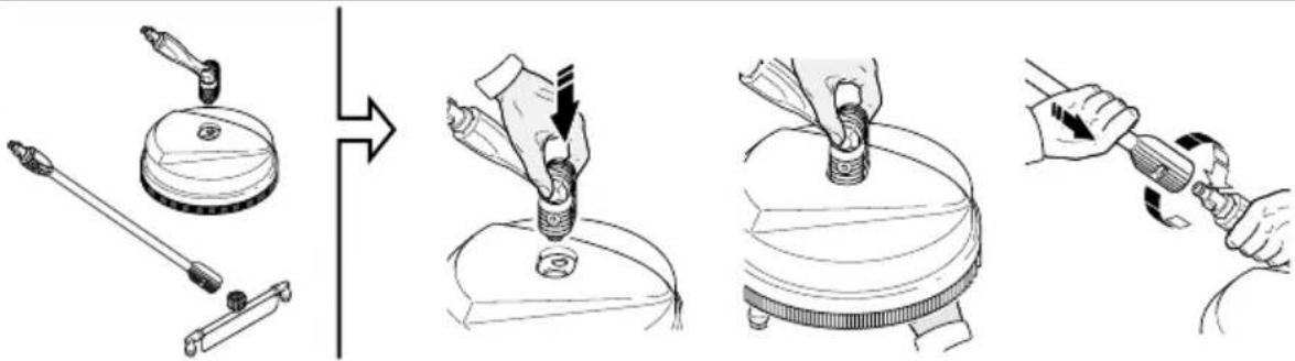 Illustration showing four steps of a hairpin application: wire drawing, press, cleaning, and cutting.