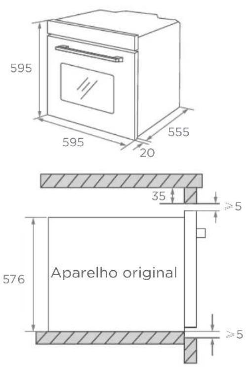 595 595 555 20 35 ≥5 576 Aparelho original ≥5