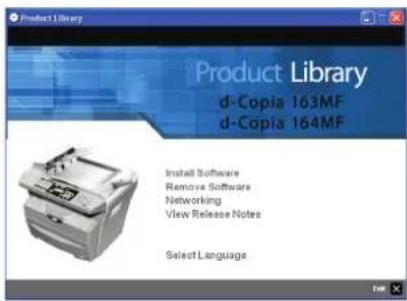 Product Library d-Copia 163MF d-Copia 164MF Install Software Remove Software Networking View Release Notes Select Language