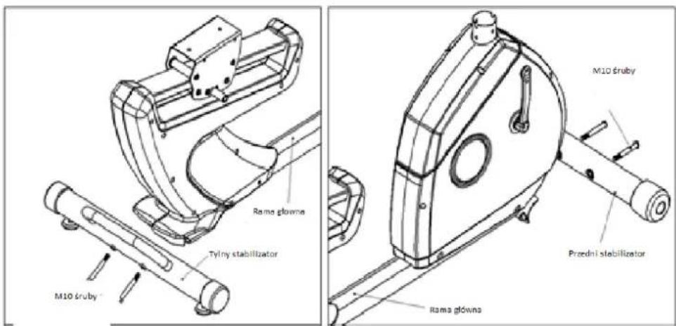 Rama glówna Tyliny stabilizator M10 źruby M10 źruby Predni stabilizator Rama glówna