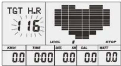 TGT H.R 16 LEVEL STOP KMIH TIME DIST AK CAL WATT 0.0 0:00 0.0 0.0 0.0