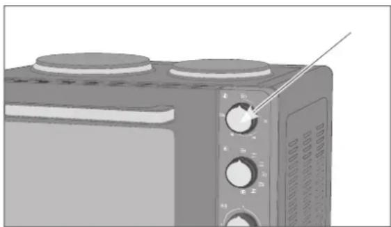 Hanseatic HMO366BKB - Adjusting the temperature - 1