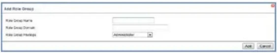 Add Role Group Role Group Name: Role Group Domain: Role Group Developer: Administrator Add Cancel
