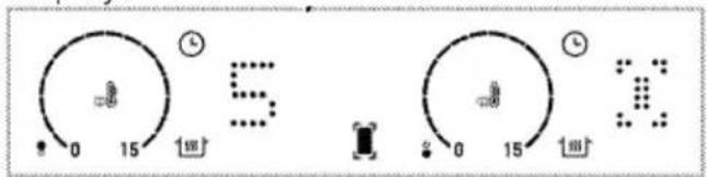 Digital display showing analog meters with numeric and watt-hour readings, including a timer and indicator.