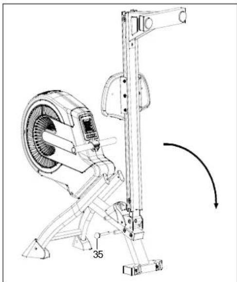 York Fitness Turbine Rower YRK56040A - Using the Lock Ball Pin - 2