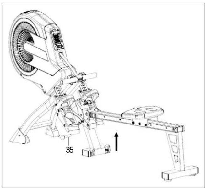 York Fitness Turbine Rower YRK56040A - Folding the Rower - 1