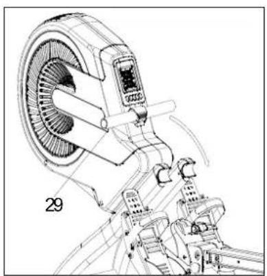 York Fitness Turbine Rower YRK56040A - Attaching the Handlebar - 1