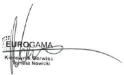 EUROGAMA Kierownik Berwisu Tomasz Nowicki
