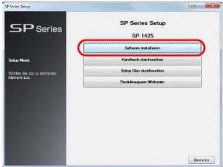 SP Series Setup SP 1425 Software installation Handbuch durchwecken Setup Dev durchwecken Ferdikmagesen Website SP Series Setup SP Series Setup Menu Writer Sie das je statanti Davon aus... Services