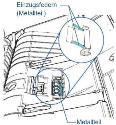 Einzugsfedern (Metallteil) Metallteil