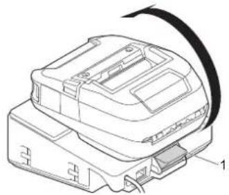 BROTHER RJ-3230BL - Den Drucker aus der Ladeschale entfernen - 1