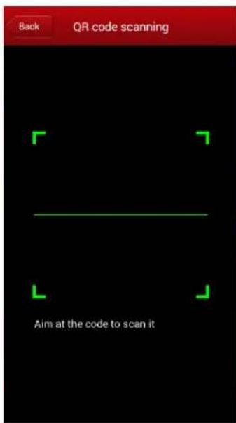 Back QR code scanning Aim at the code to scan it