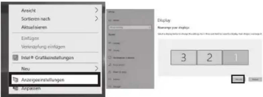 Ansicht Sortieren nach Aktualisieren Einfüges Verknäpfung einfügen Intel® Grafikeinstellungen Neu Anzeigeinstellungen Anpassen Display Passenger pour displays Select a Spring version for change the following: A. Biss und Fall für an extra display, all displayed as a version 4. 3 2 1