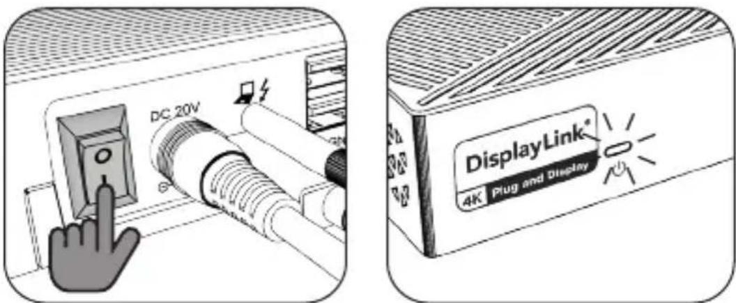 DC 20V DisplayLink® 4K Plug and Display