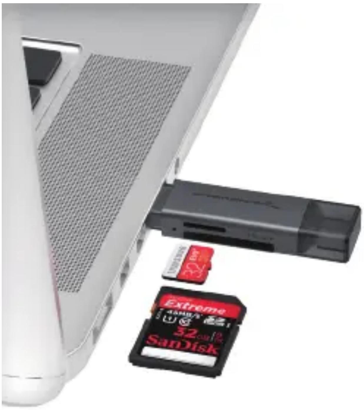 Sabrent CR-BCA2 - 2-SLOT USB 3.0 OTG CARD READER - 6