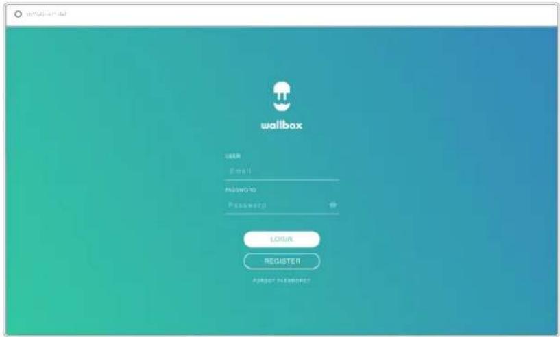 wallbox USEN Email PASSWORD Password LOGIN REGISTER POMEE PASSWORD